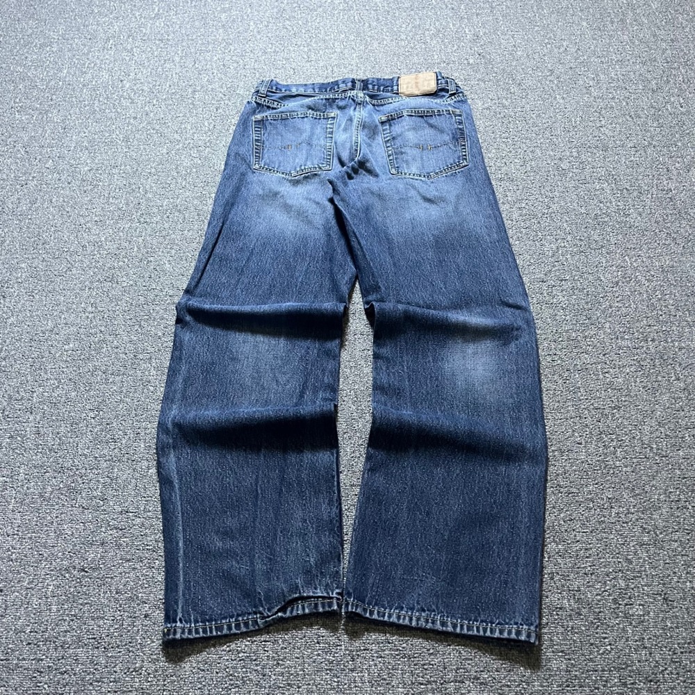 Vintage US Polo Assn Baggy Wide Leg Jeans 31x32 Blue Denim Skater Y2K 90s